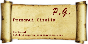 Pozsonyi Gizella névjegykártya