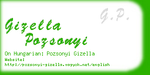 gizella pozsonyi business card